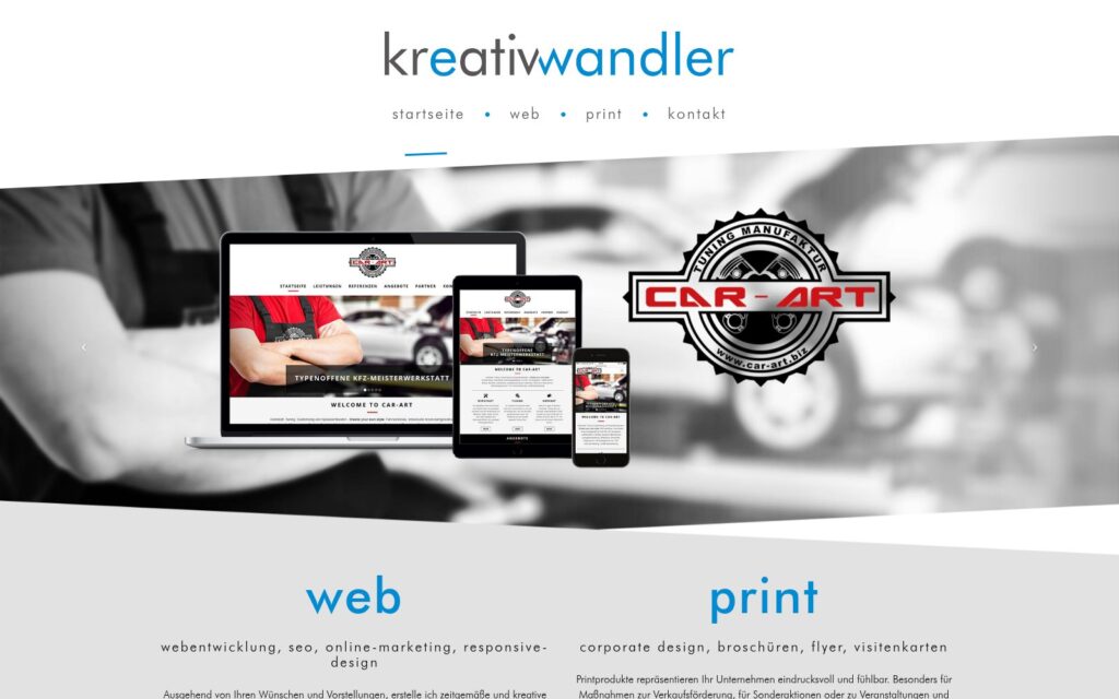 kreativwandler Website Screenshot