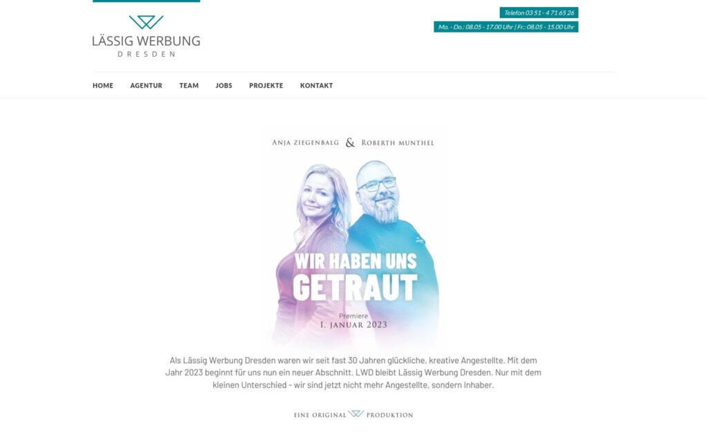 laessig-werbung Website Screenshot
