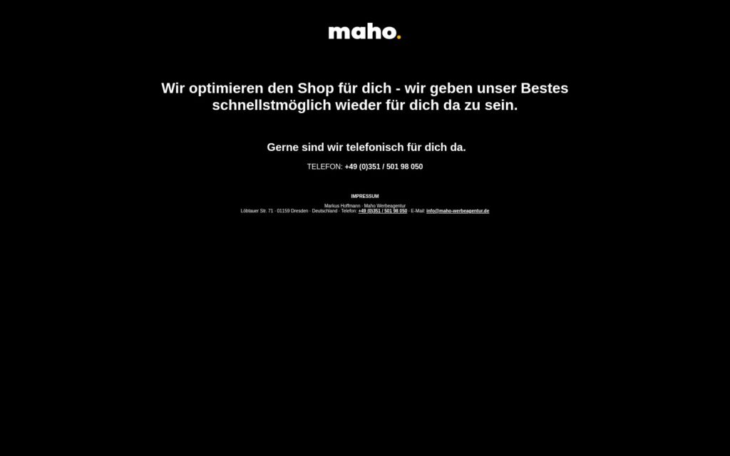 maho-werbeagentur Website Screenshot