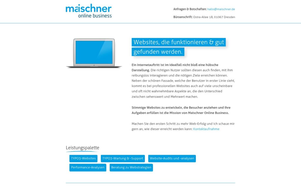 maischner Website Screenshot
