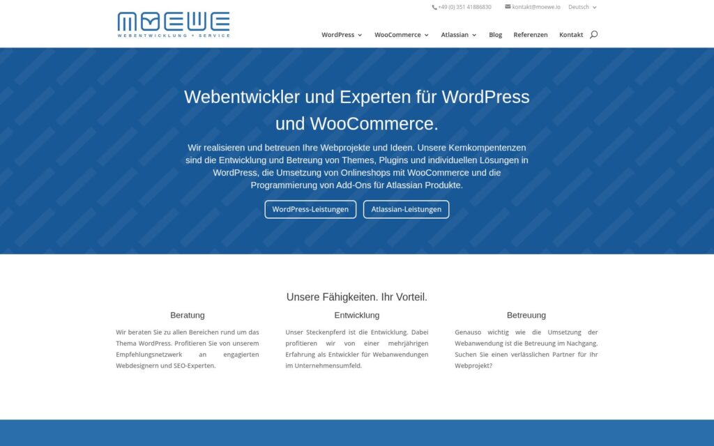 moewe Website Screenshot