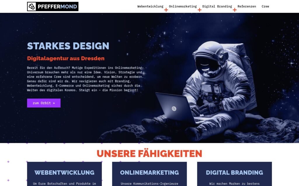pfeffermond Website Screenshot