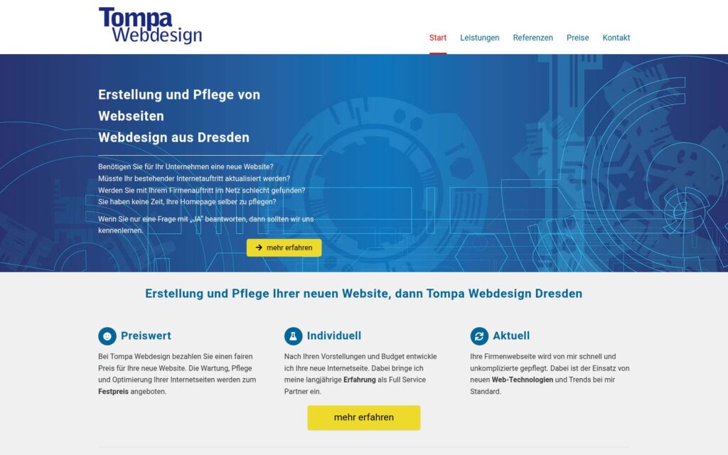 tompa-webdesign Website Screenshot