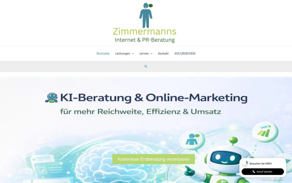 zimmermanns-pr Website Screenshot